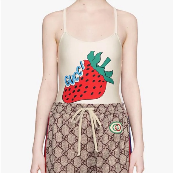 Gucci Other - GUCCI women's one piece swimsuit strawberry swim